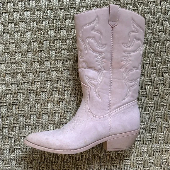 Soda Western Cowboy Pointed Toe 💖🤠 Knee High Pull On Tabs Boots - Picture 4 of 7
